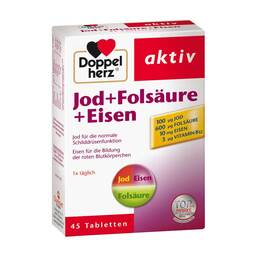 Abbildung: Doppelherz Jod+Folsäure+Eisen Tabletten Tabletten, 45 St PZN 04047122