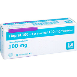 Abbildung: Tiaprid 100 1A Pharma Tabletten 50 St, Tabletten PZN 04049888