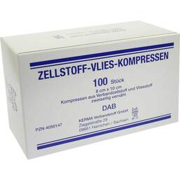 Abbildung: Zellstoff Vlies Kompressen 8 100 St, Kompressen PZN 04050147
