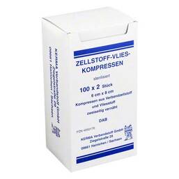 Abbildung: Zellstoff Vlies Kompressen 6 100X2 St, Kompressen PZN 04050176