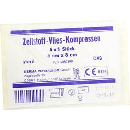Abbildung: Zellstoff Vlies Kompressen 6 Kompressen, 5X1 St PZN 04050199