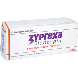 Abbildung: Zyprexa 5 mg überzogene Tabletten 70 St, Überzogene Tabletten PZN 04054429