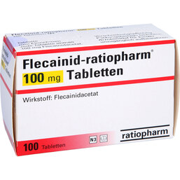 Abbildung: Flecainid ratiopharm 100 mg Tabletten 100 St, Tabletten PZN 04074225