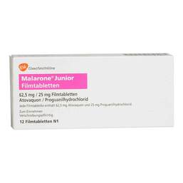 Abbildung: Malarone Junior Filmtabletten 12 St, Filmtabletten PZN 04079783