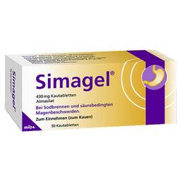 Abbildung: Simagel Kautabletten 50 St, Kautabletten PZN 04081366