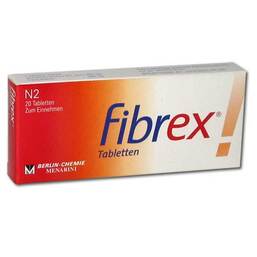 Abbildung: Fibrex Tabletten 20 St, Tabletten PZN 04085341