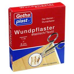 Abbildung: Gothaplast Wundpflaster elastisch 1mx8cm Euroaufhänger 1 St, Pflaster PZN 04092217
