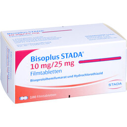 Abbildung: Bisoplus STADA 10 mg / 25 mg Filmtabletten 100 St, Filmtabletten PZN 04098740