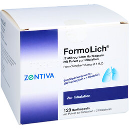 Abbildung: Formolich 12 µg Hartkapseln Inhalationskapseln 2X60 St, Hartkapseln mit Pulver zur Inhalation PZN 04100201