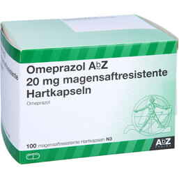 Abbildung: Omeprazol AbZ 20 mg magensaftresistente Kapseln 100 St, Kapseln magensaftresistent PZN 04102329