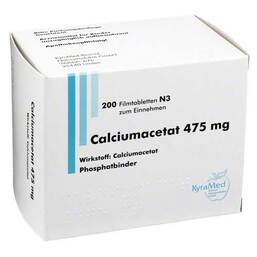 Abbildung: Calciumacetat 475 mg Filmtabletten Filmtabletten, 200 St PZN 04103263
