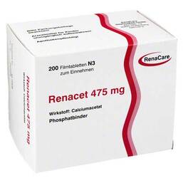 Abbildung: Renacet 475 mg Filmtabletten 200 St, Filmtabletten PZN 04103375