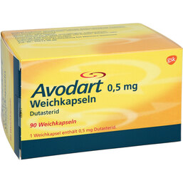 Abbildung: Avodart 0,5 mg Weichkapseln 90 St, Weichkapseln PZN 04114692