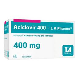 Abbildung: Aciclovir 400 1A Pharma Tabletten 70 St, Tabletten PZN 04119034