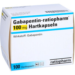 Abbildung: Gabapentin ratiopharm 100 mg Hartkapseln 100 St, Hartkapseln PZN 04119991
