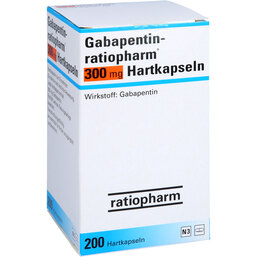 Abbildung: Gabapentin ratiopharm 300 mg Hartkapseln 200 St, Hartkapseln PZN 04120020