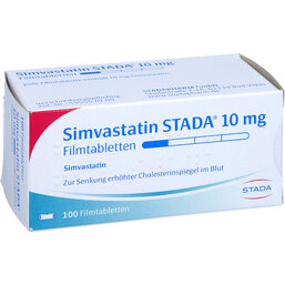 Abbildung: Simvastatin STADA 10 mg Filmtabletten 100 St, Filmtabletten PZN 04124271