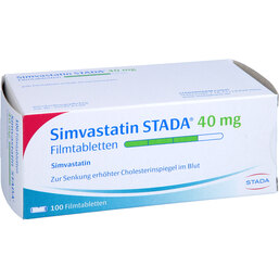 Abbildung: Simvastatin STADA 40 mg Filmtabletten 100 St, Filmtabletten PZN 04124331