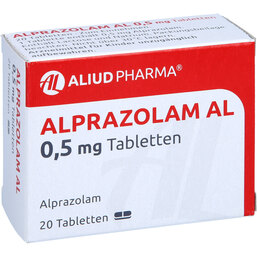 Abbildung: Alprazolam AL 0,5 mg Tabletten 20 St, Tabletten PZN 04127789