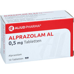 Abbildung: Alprazolam AL 0,5 mg Tabletten 10 St, Tabletten PZN 04127795