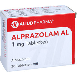 Abbildung: Alprazolam AL 1 mg Tabletten 20 St, Tabletten PZN 04127826