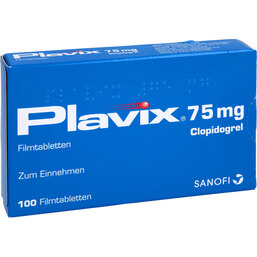 Abbildung: Plavix 75 mg Filmtabletten 100 St, Filmtabletten PZN 04129423