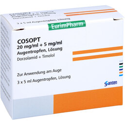Abbildung: Cosopt Augentropfen 3X5 ml, Augentropfen PZN 04131207