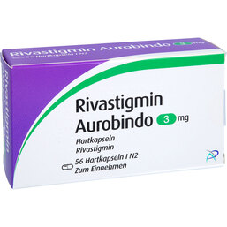 Abbildung: Rivastigmin Aurobindo 3 mg Hartkapseln 56 St, Hartkapseln PZN 04134387