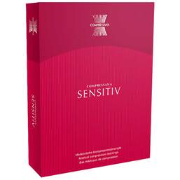 Abbildung: Compressana Sensitiv Kompressionsstrümpfe KKL 2 AD kurz II silk offene Fußspitze 2 St PZN 04137397