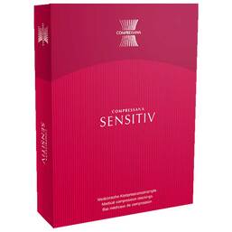 Abbildung: Compressana Sensitiv Kompressionsstrümpfe KKL 2 AD kurz IV silk offene Fußspitze 2 St PZN 04137457