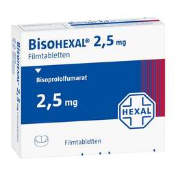 Abbildung: Bisohexal 2,5 mg Filmtabletten 30 St, Filmtabletten PZN 04152557