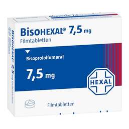 Abbildung: Bisohexal 7,5 mg Filmtabletten 100 St, Filmtabletten PZN 04152652