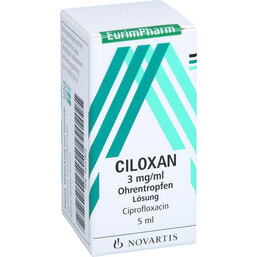 Abbildung: Ciloxan 3 mg / ml Ohrentropfen 5 ml, Ohrentropfen PZN 04153829