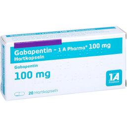 Abbildung: Gabapentin 1A Pharma 100 mg Hartkapseln 20 St, Hartkapseln PZN 04170638