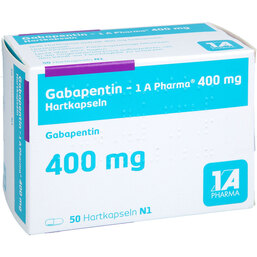 Abbildung: Gabapentin 1A Pharma 400 mg Hartkapseln 50 St, Hartkapseln PZN 04170696