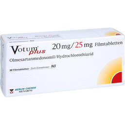 Abbildung: Votum Plus 20 / 25 mg Filmtabletten 98 St, Filmtabletten PZN 04187343