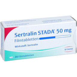 Abbildung: Sertralin STADA 50 mg Filmtabletten 20 St, Filmtabletten PZN 04191681
