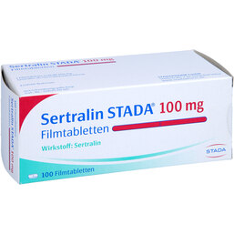 Abbildung: Sertralin STADA 100 mg Filmtabletten 100 St, Filmtabletten PZN 04191735