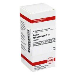 Abbildung: Acidum hydrofluoricum D 10 Tabletten Tabletten, 80 St PZN 04200836