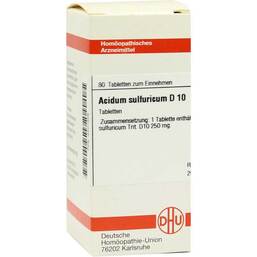 Abbildung: DHU Acidum sulfuricum D 10 Tabletten Tabletten, 80 St PZN 04201356