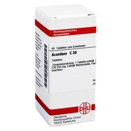Abbildung: DHU Aconitum C 30 Tabletten Tabletten, 80 St PZN 04201557