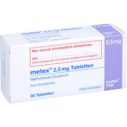 Abbildung: Metex 2,5 mg Tabletten 30 St, Tabletten PZN 04203562