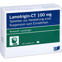 Abbildung: Lamotrigin-CT 100 mg Tabletten 200 St, Tablette zur Herstellung einer Suspension zum Einnehmen PZN 04207287