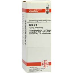 Abbildung: Bufo D 6 Dilution Dilution, 20 ml PZN 04208200