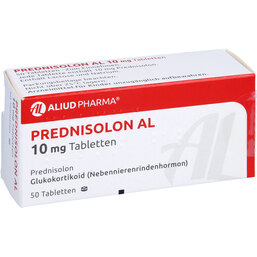 Abbildung: Prednisolon AL 10 mg Tabletten 50 St, Tabletten PZN 04208370