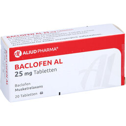 Abbildung: Baclofen AL 25 mg Tabletten 20 St, Tabletten PZN 04208513