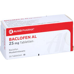 Abbildung: Baclofen AL 25 mg Tabletten 50 St, Tabletten PZN 04208559