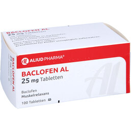 Abbildung: Baclofen AL 25 mg Tabletten 100 St, Tabletten PZN 04208565
