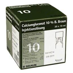 Abbildung: Calciumgluconat 10% Mpc Injektionslösung 20X10 ml, Lösung PZN 04208950