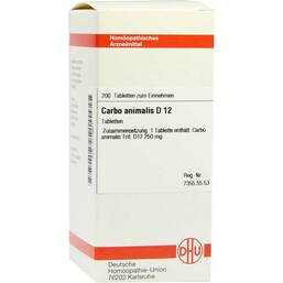 Abbildung: Carbo animalis D 12 Tabletten Tabletten, 200 St PZN 04210651